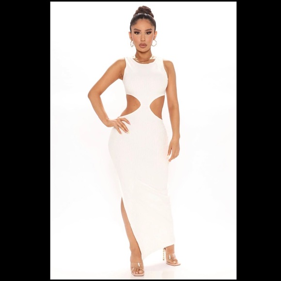 Fashion Nova Slay Thick Ribbed Maxi Dress - Picture 1 of 4